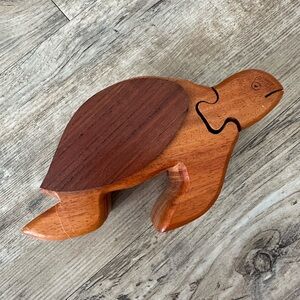 Wooden Turtle Puzzle Box